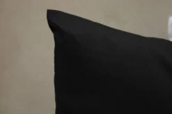 Poszewka Bawełna 45 x 45 Jednolita Ola Czarna Black