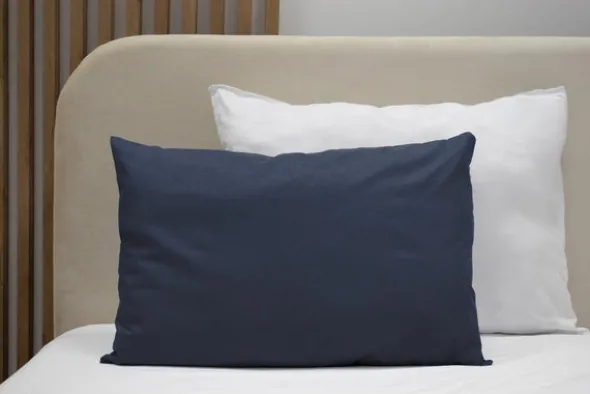 Poszewka Bawełna 40 x 60 Jednolita Ola Granat Navy