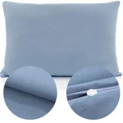 Poszewka Bawełna 50 x 70 Jednolita Ola Niebieski Blue
