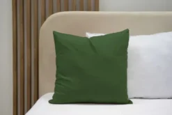 Poszewka Bawełna 45 x 45 Jednolita Ola Zieleń Butelkowa