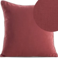 Poszewka 43 x 43 Dekoracyjna Len 22A Czerwony