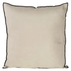 Poszewka 45 x 45 Dekoracyjna Len 5C Beż+Czar
