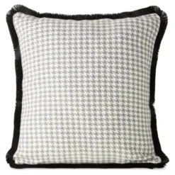 Poszewka 45 x 45 Dekoracyjna Pepitka2B Czar+Biały