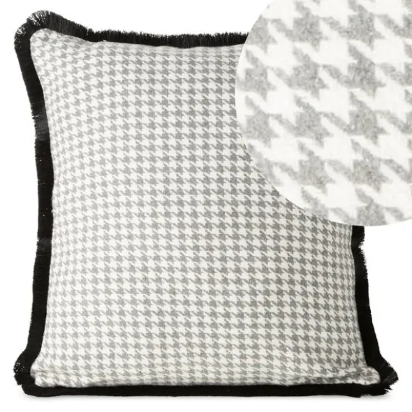 Poszewka 45 x 45 Dekoracyjna Pepitka2B Czar+Biały