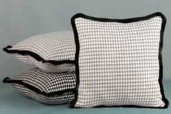 Poszewka 45 x 45 Dekoracyjna Pepitka2B Czar+Biały
