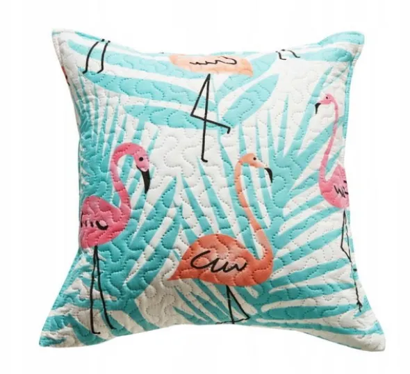 Poszewka 45 x 45 Dekoracyjna Pikowana Flamingove