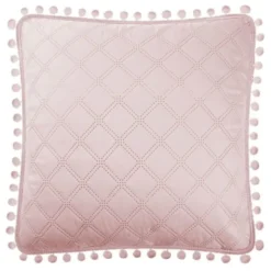 Poszewka 45 x 45 Dekoracyjna Pompoo Pudrowy