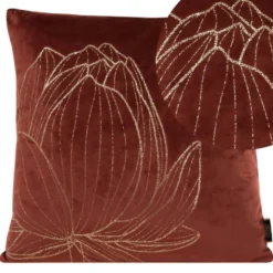 Poszewka 45 x 45 Dekoracyjna Velvet BLINK19 Ceglany