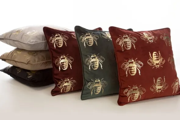 Poszewka 45 x 45 Dekoracyjna Velvet BLINK15 Bordowy