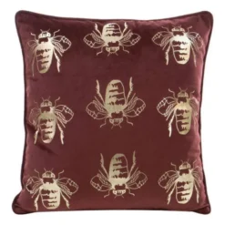 Poszewka 45 x 45 Dekoracyjna Velvet BLINK15 Bordowy