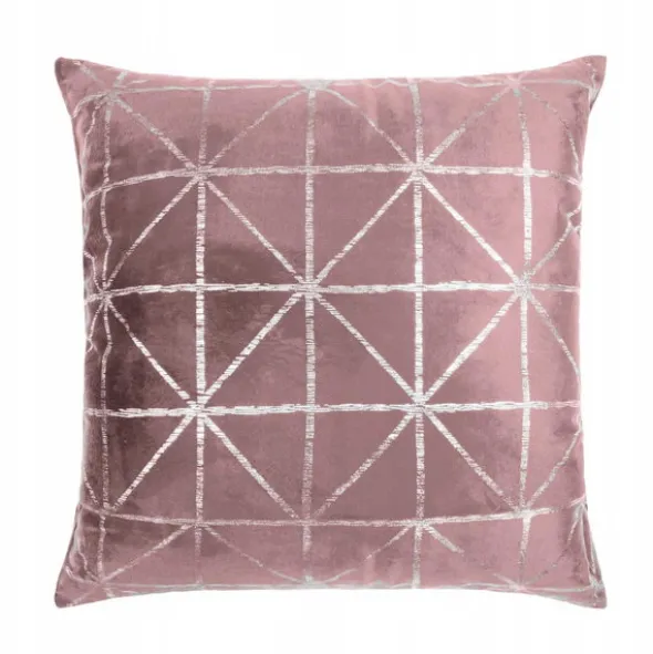 Poszewka 45 x 45 Dekoracyjna Velvet Glossy Pudrowy