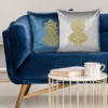 Poszewka 45 x 45 Dekoracyjna Welwet ROYAL4 Niebiesk