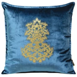 Poszewka 45 x 45 Dekoracyjna Welwet ROYAL4 Niebiesk