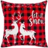 Poszewka 45 x 45 Dekoracyjna Świąteczna Snow Czer