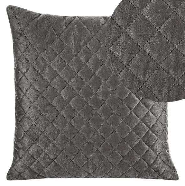 Poszewka 40 x 40 Pikowana Velvet Luiz3 Grafit