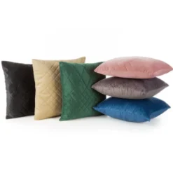 Poszewka 40 x 40 Pikowana Velvet Luiz3 Grafit