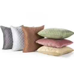 Poszewka 40 x 40 Pikowana Velvet Luiz3 Grafit