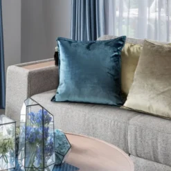 Poszewka 45 x 45 Royal Welwet 5 Dekoracyjna Niebie
