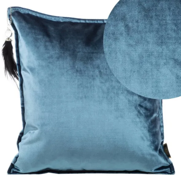 Poszewka 45 x 45 Royal Welwet 5 Dekoracyjna Niebie