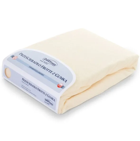 Prześcieradło Frotte z Gumką 018_D Ecru 80x140