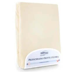 Prześcieradło Frotte z Gumką 018_D Ecru 80x140