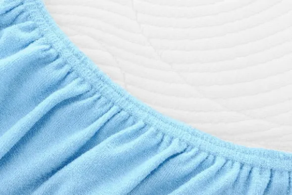 Prześcieradło Frotte z Gumką 027_D Niebieski 60x120