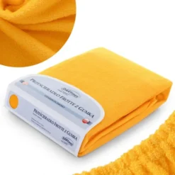 Prześcieradło Frotte z Gumką 007_D Żółty 60x120