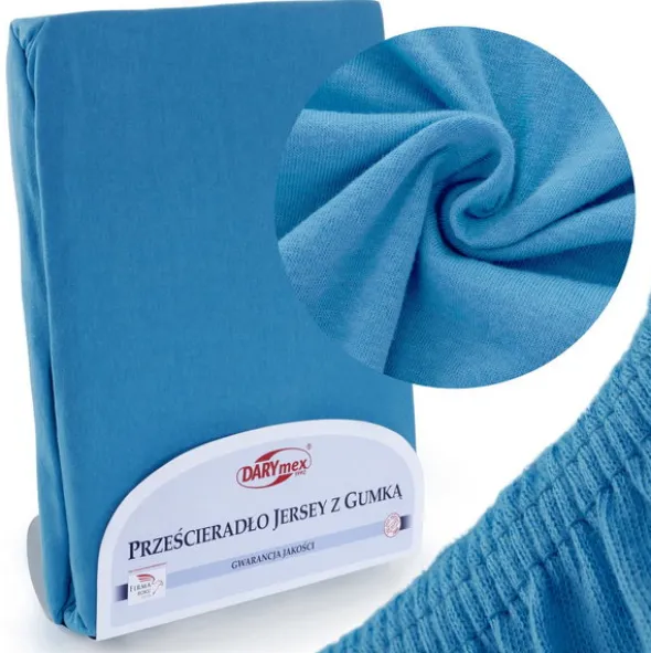 Prześcieradło Jersey z Gumką 017_D Chabrowy 140x200