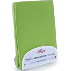 Prześcieradło Jersey z Gumką 025_D Ciemny Zielony 180x200