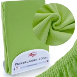 Prześcieradło Jersey z Gumką 025_D Ciemny Zielony 180x200