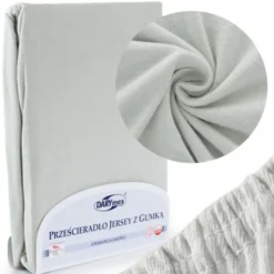Prześcieradło Jersey z Gumką 155_D Popiel 70x140
