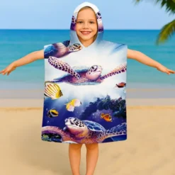 Ręcznik Kąpielowy 60 x 120 Kapturek Ponczo 50