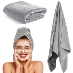 Ręcznik Otto 50 x 100 400 g/m2 Bawełniany Stalowy