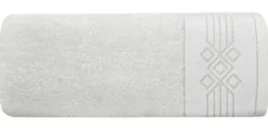 Ręcznik 70 x 140 Kąpielowy Bawełna Kamela 01 Biały
