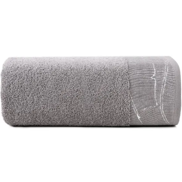 Ręcznik 50 x 90 Kąpielowy Bawełna Metalic Stal