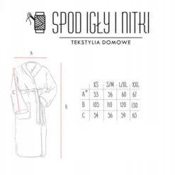 Szlafrok Bawełniany z Kapturem Unisex XS Grafit