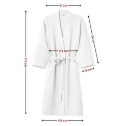 Szlafrok Gofer Bawełna Unisex Vizzy M 01 Biały