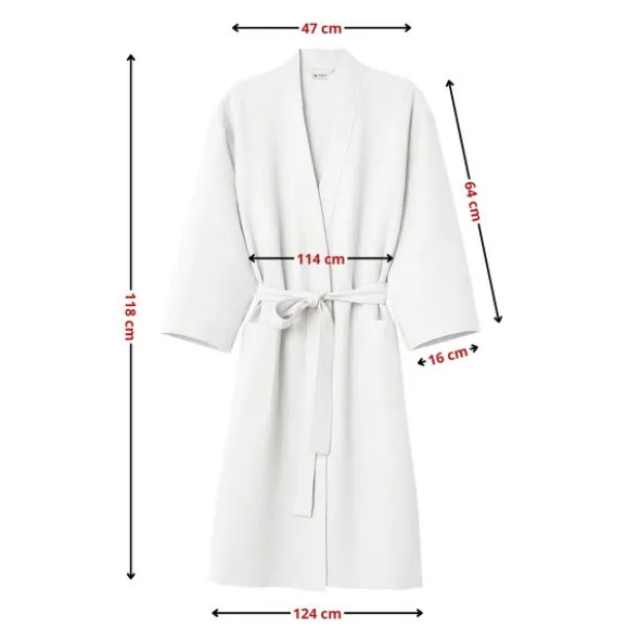 Szlafrok Gofer Bawełna Unisex Vizzy M 01 Biały
