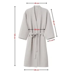 Szlafrok Gofer Bawełna Unisex Vizzy L 03 Szary
