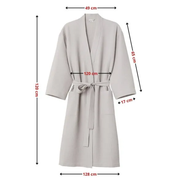 Szlafrok Gofer Bawełna Unisex Vizzy L 03 Szary