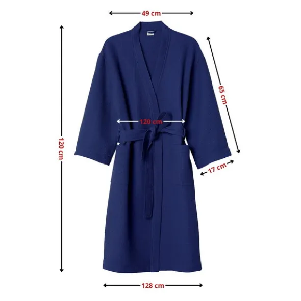 Szlafrok Gofer Bawełna Unisex Vizzy L 05 Granat