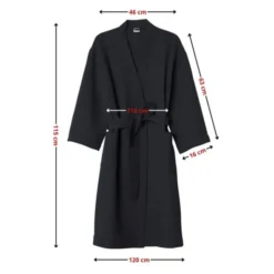 Szlafrok Gofer Bawełna Unisex Vizzy S 04 Czarny