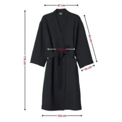 Szlafrok Gofer Bawełna Unisex Vizzy M 04 Czarny