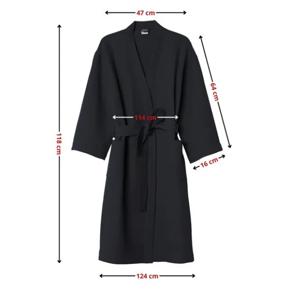 Szlafrok Gofer Bawełna Unisex Vizzy M 04 Czarny