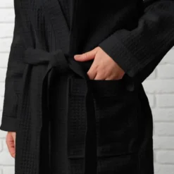 Szlafrok Gofer Bawełna Unisex Vizzy M 04 Czarny