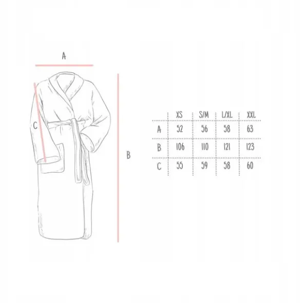 Szlafrok Kimono Gofer Bawełniany Unisex XS Muszt
