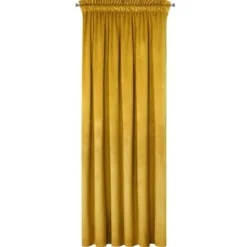 Zasłona Dekoracyjna D91 Rosa Na Taśma 140 x 300 Musztarda