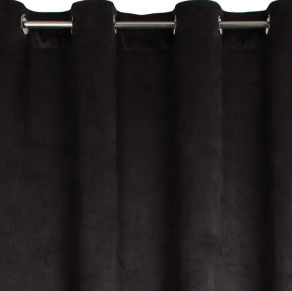 Zasłona Velvet Angelina 140 x 250 Przelotka Czarny