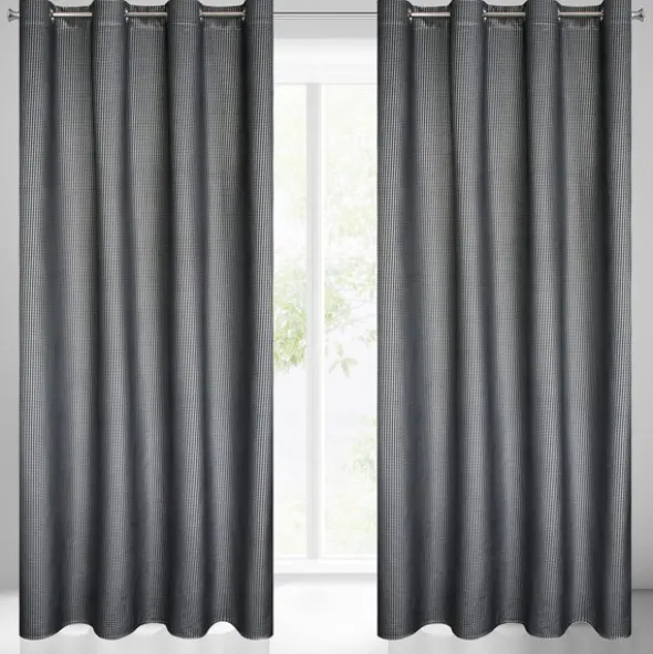 Zasłona Velvet Darcy 140 x 250 Przelotka Czarny