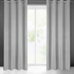 Zasłona Velvet Eliza 140 x 250 Przelotka Szary
